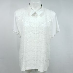 KARL LAGERFELD Lace Collar Blouse Chic